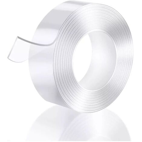 1pcs Ruban adhésif nano magique lavable et imperméable double face en acrylique transparent 1 mm x 3 cm x 3 m (1/5)