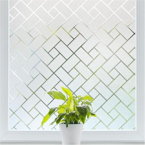 Film de protection pour vitres, film dépoli pour vitres, autocollants décoratifs, protection anti-UV pour la maison et le bureau, 60 x 400 cm (1/5)
