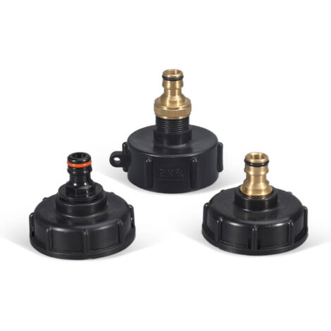 Connecteur adaptateur IBC 3/4/1/2 ", 3 paquets, vanne de tuyau 1000L S60x6, baril de pluie (1/5)