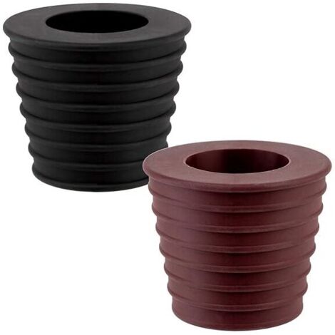 Bouchon conique pour parasol de 1,8 à 2,9 cm, 2 pièces, pour ouverture de table de patio, diamètre du mât de parasol : 38 mm (marron et noir) (1/5)