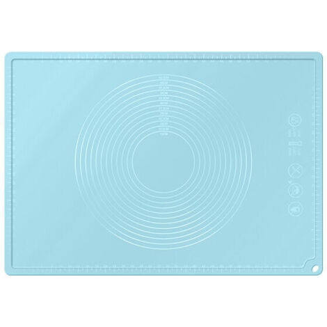 Tapis de pâtisserie en silicone anti-adhésif extra épais avec mesure, tapis de comptoir réutilisable en silicone de qualité alimentaire pour faire des cookies, macarons, pain (60 cm (L) x 40 cm (l) (1/5)