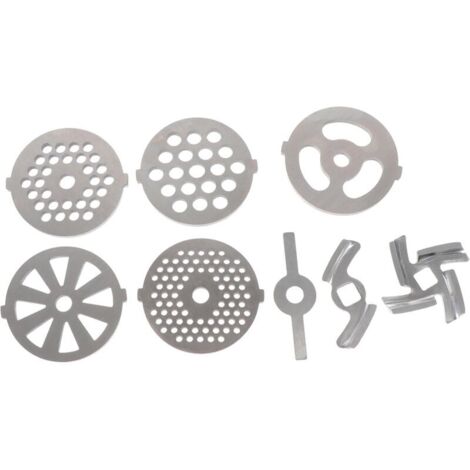 8 Pièces Accessoires Pour Hachoir à Viande Hachoir à Viande Alimentaire Hachoir à Viande Manuel Pièces De Meulage Machine à Farcir Les Saucisses Acier Inoxydable Annexe Mixeur (1/5)