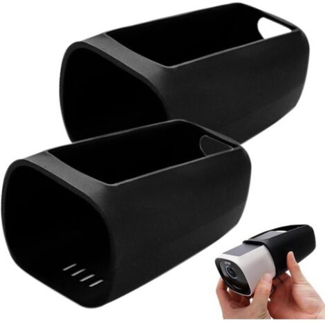 Étui de protection en silicone résistant aux intempéries pour EufyCam 3 - Lot de 2 - Noir - Étanche - Caméra de sécurité (1/5)