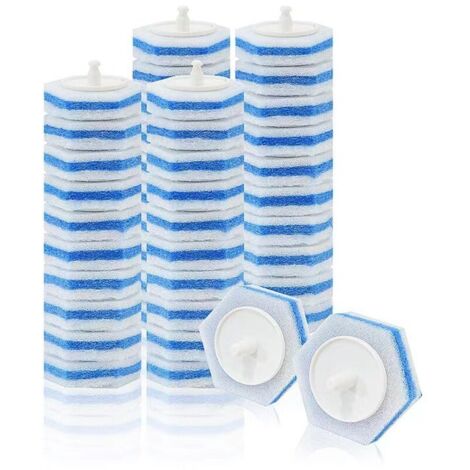64 recharges de brosses pour WC Clorox, nettoyant WC 5 fois plus puissant, brosse WC jetable haute densité (1/5)
