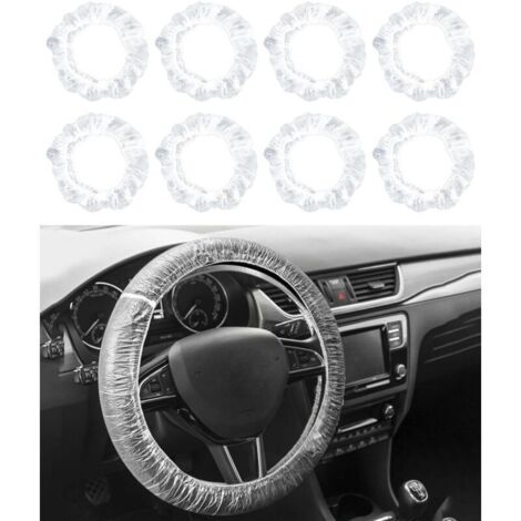 100PCS Protege Volant Voiture,Housse Volant Voiture,Couvre Volant Voiture,Couvre Volant,Protege Volant,Housse de Volant Voiture,Convient pour la Housse de Protection du Volant de Voiture (1/5)