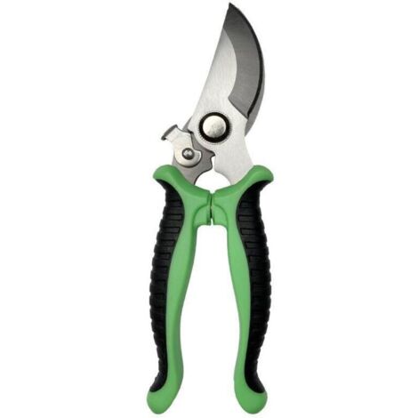 Sécateur antidérapant avec poignée verrouillable, sécateur professionnel pour branches de fleurs de jardin, sécateur multifonction (vert) (1/5)