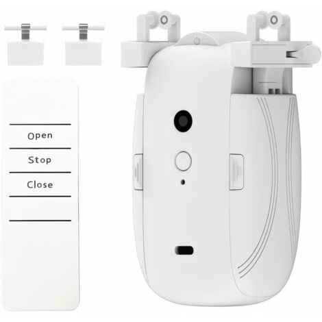 Ouvre-rideau électronique automatique pour rails U/T, télécommande mains libres, facile à utiliser, télécommande sans fil, ouverture et fermeture (1/5)