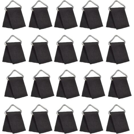 Lot de 20 boucles triangulaires de rechange pour trampoline, anneaux en V renforcés pour réparation de trampoline (1/5)