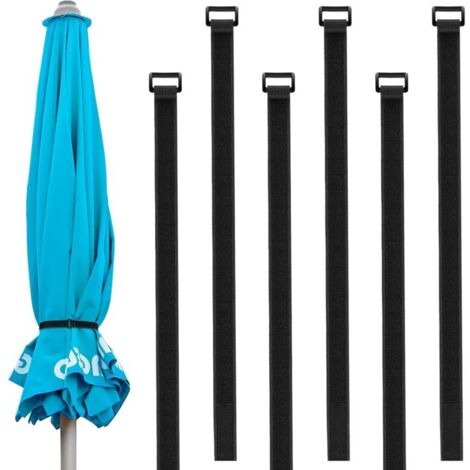 Sangle de parapluie de Patio réutilisable, sangles de fixation réglables pour Parasol, accessoires polyvalents pour parasol de Patio, 6 paquets (1/4)