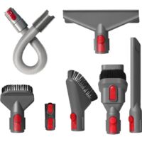 7 Pièces Accessoires pour Dyson V7, V8, V10, V11, V15 Aspirateur, Kit Brosse de Rechange Compatible avec Dyson Cyclone, Embout Flexible Extensible, Brosse Matelas, Dure et Bec Multifonction