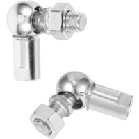 2PCS Kit De Joints à Rotule Pour Auto,Kit De Joints à Rotule Pour Tringlerie Angulaire,De Biellette Universelle De Tirant Support à Boule Tête, Pour Automobiles,Tondeuses à gazon (M6x1)