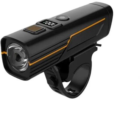 Phare de vélo rechargeable avec écran numérique, capteur de lumière, accessoire de cyclisme