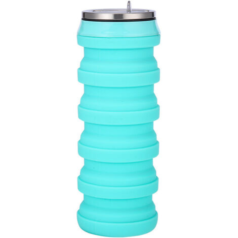 Nouvelle tasse pliable en silicone – Style canette de cola, bouteille d'eau sportive rétractable (480 ml) (1/3)