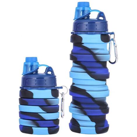 Bouteille d'eau de sport pliable en silicone — Gourde créative de 500 ml pour le plein air et les voyages, tasse pliante portable (1/3)