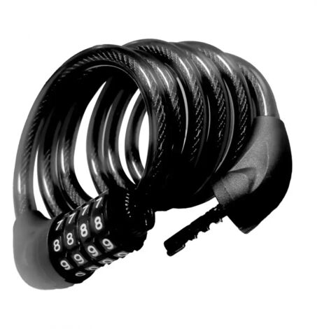 Cadenas à combinaison 4 chiffres pour vélo, câble en acier antivol, accessoire de cyclisme (1/5)