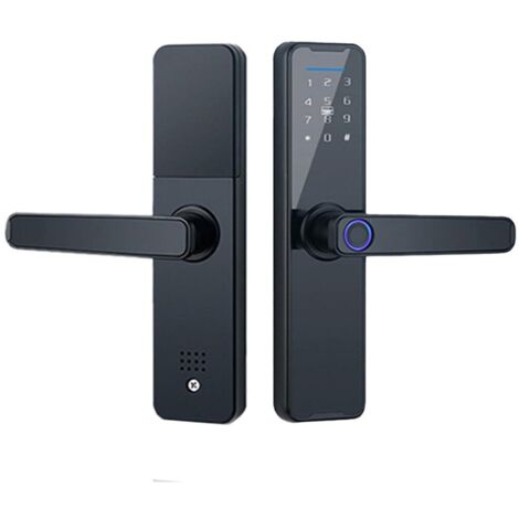 Serrure Intelligente Porte Métallique 65W avec Contrôle APP Tuya Empreinte Digitale Capteur Semi-conducteur et Clé de Secours (1/5)