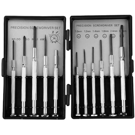Jeu de 11 Tournevis de Précision Miniatures en Acier Allié avec Poignée Ergonomique pour Réparation Lunettes et Électronique (1/5)