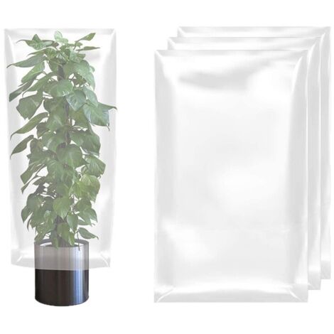 Housse hivernale transparente PE épaisse 10/100mm 60x80cm, protection isolante contre gel et intempéries pour plantes potagères et fruits (1/5)