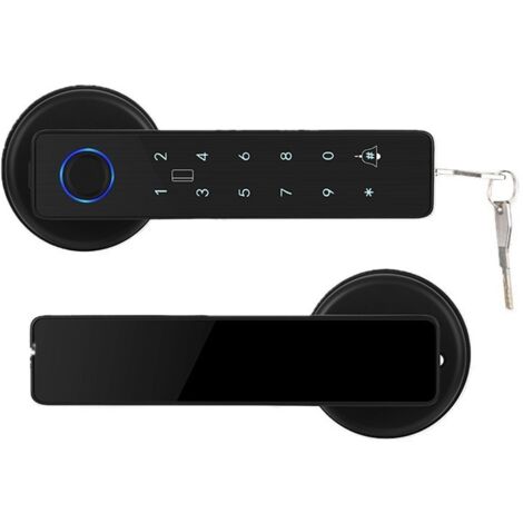 Serrure Intelligente Connectée WiFi APP Tuya SmartLife avec Empreinte Code RFID pour Porte Intérieure