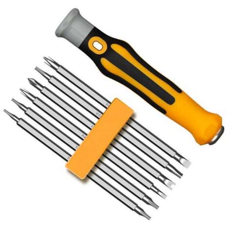 Jeu de 12 Tournevis de Précision en Acier Chrome Vanadium avec Embouts Torx et Phillips pour Drones Montres et Électronique (1/5)