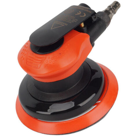 Ponceuse polisseuse pneumatique industrielle avec tête à poncer à sec, pour préparation carrosserie cirage et finition métal