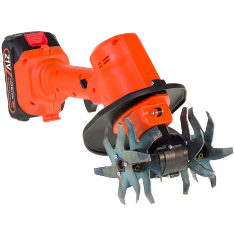 Nouveau modèle W01 cultivateur électrique sans fil portable, outil 4 en 1 pour désherbage bêchage aération sol jardin et bonsaï