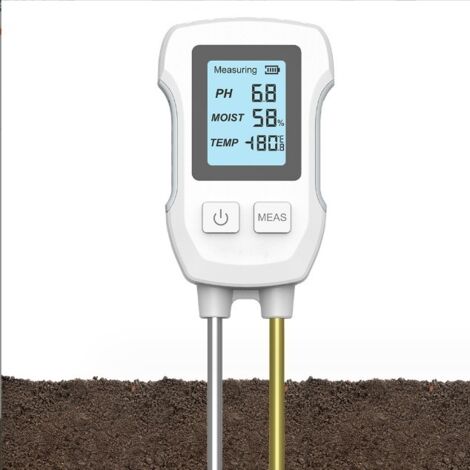 Testeur de Sol 3 en 1 Mesure pH Humidité et Lumière avec Double Sonde et Écran LCD Rétroéclairé pour Jardin et Agriculture (1/5)