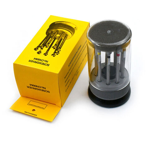 Coffret de 9 Tournevis Horlogers avec Base Tournante pour Réparation et Démontage Précision (1/5)
