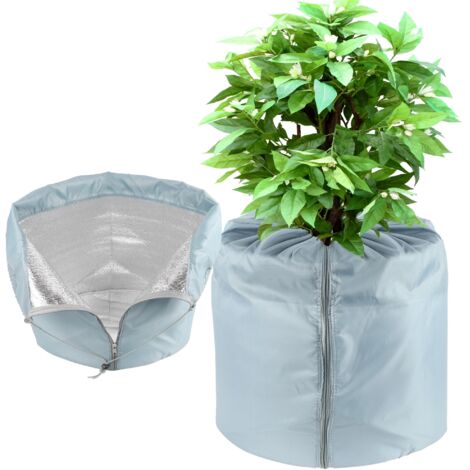 Housse de protection hivernale grise pour pots, gaine isolante contre le gel pour plantes en pot sur balcon terrasse et jardin (1/5)