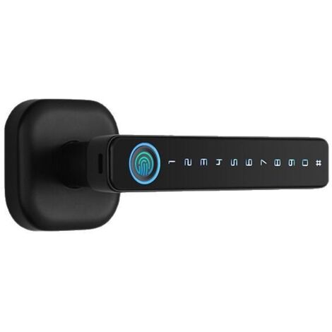 Serrure Intelligente pour Porte Bois avec Empreinte Code Bluetooth TTlock et Carte M1 Version Noire