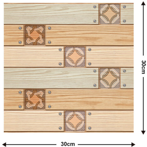 5 Pièces Autocollants muraux 3D autocollants pour chambre à coucher - Papier peint mousse décoratif pour fond de mur (1/2)