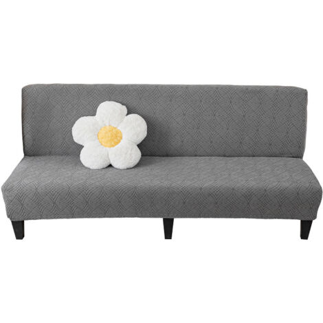 Housse canapé-lit intégrale épaisse, simple sans accoudoirs, élastique motif jacquard, taille 190‑230 cm