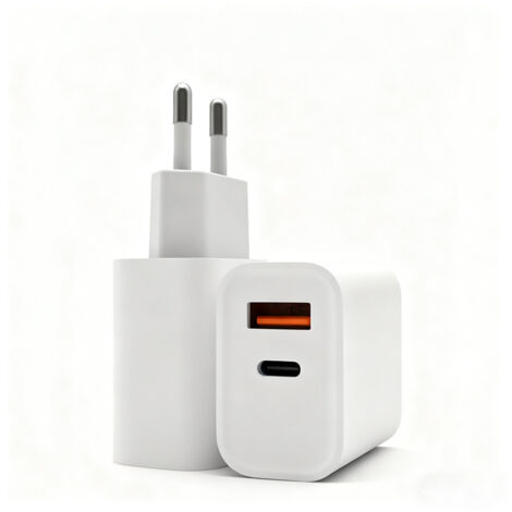 Chargeur Rapide 30W Double Port (A+C) Prise EU, Adaptateur PD+QC3.0 pour Téléphones iPhone (1/5)