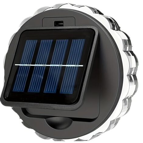 Nouvelle Lampe Murale Solaire LED Pétale, Décoration Jardin Extérieur, Lampe Paysage Rotative, Lumière Blanche Chaude (1/5)