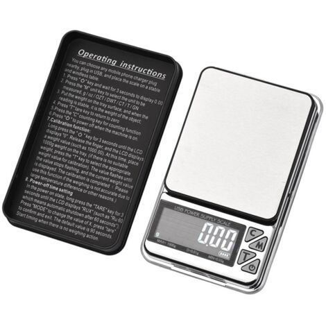 Balance électronique de haute précision, petite balance domestique rechargeable pour l'or et les bijoux, pesage précis au gramme près.