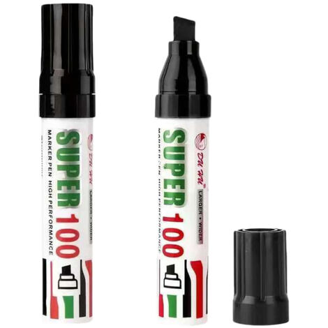 Marqueur à tête carrée grand format pour la logistique de chantier, stylo publicitaire écologique, 12 mm, marqueur rechargeable à base d'huile. (1/5)