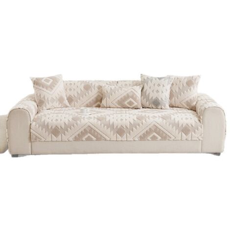 Housse de Canapé Géométrique Bohème 2026 70x210cm, Protège-Canapé Antidérapant Résistant aux Griffes pour Canapés en Cuir