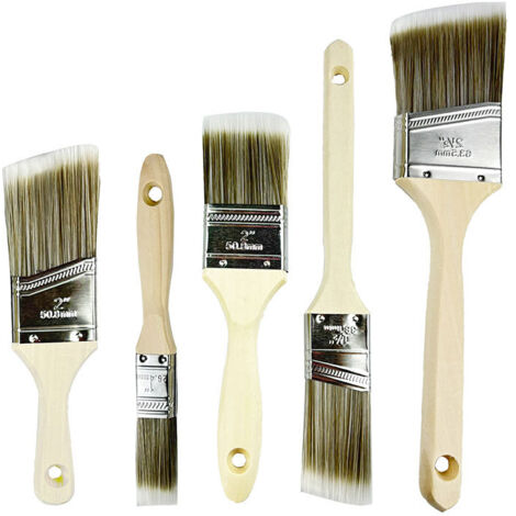 Ensemble d'outils de peinture, 5 pinceaux coudés, pinceau d'angle, pinceau de bricolage pour usage domestique.