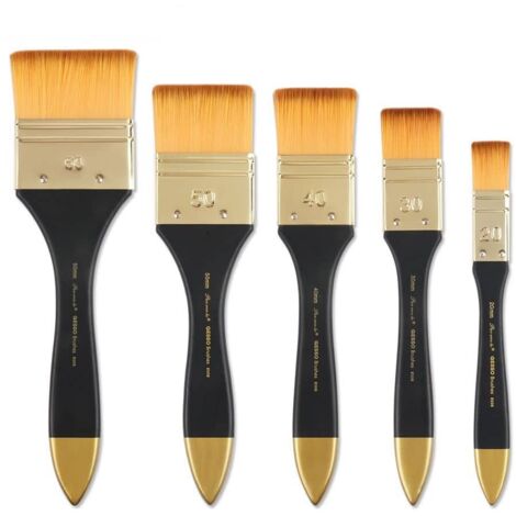 Ensemble de 5 pinceaux en nylon de haute qualité pour la peinture murale (1/5)
