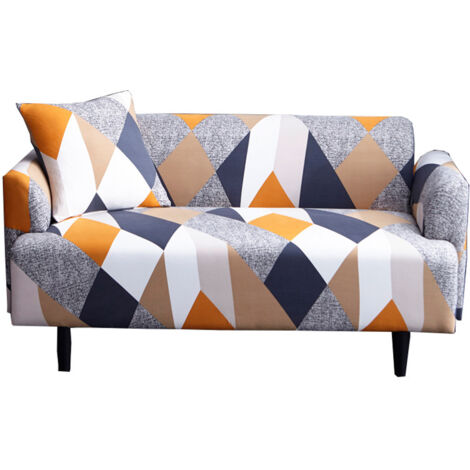Housse canapé 3 places intégrale élastique anti-poussière anti-glissante, pour ensemble méridienne, toute saison 190‑230 cm (1/5)
