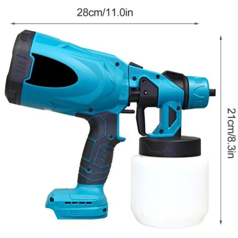 Pistolet à peinture électrique 1000 ml, machine à peinture sans fil haute puissance, pistolet à peinture en acier, batterie 18 V (1/5)