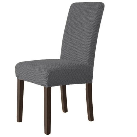 Housse universelle épaisse pour chaise de salle à manger, conception anti-poussière, hauteur du dossier 53-63 cm, gris foncé