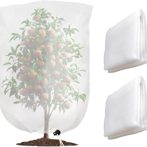 Housse Anti-Insectes de Jardin 60 Mailles 160x200cm, Filet Épaissi PE avec Cordon et Fermeture Éclair pour Légumes et Arbres Fruitiers (1/4)