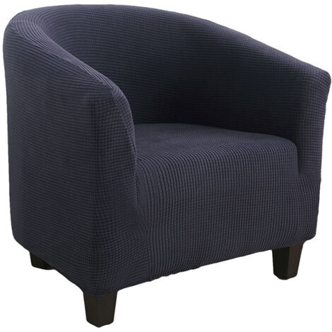 Housse chaise canapé demi-circulaire 1 place intégrale épaisse, imperméable, pour café et chambre d'hôtel (1/5)