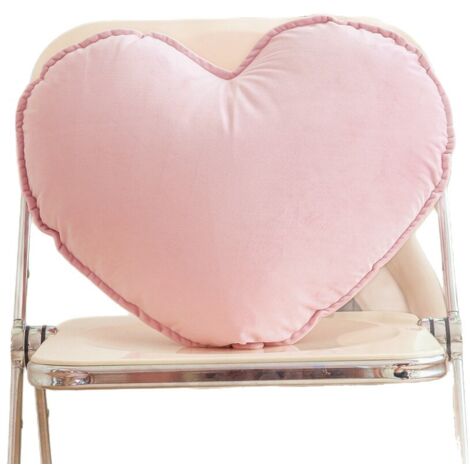 Housse de coussin cœur similicuir rose, collection mariage, 40×50cm, décoration salon et chambre (1/5)