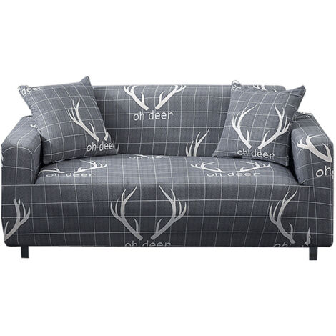 Housse canapé 3 places intégrale élastique universelle, tissu moderne simple, 190‑230 cm (1/5)