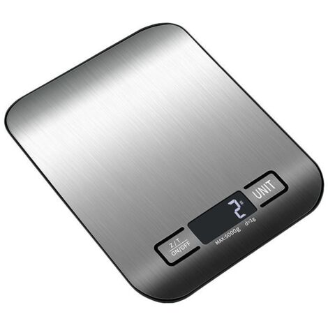 Balance électronique rechargeable en acier inoxydable, balance de cuisine, balance alimentaire domestique, balance de pâtisserie (balance en grammes) (1/4)