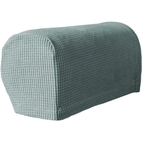 Housse protège-accoudoirs canapé élastique épaisse anti-glissante, style moderne simple vert, convient à accoudoirs jusqu'à 70cm