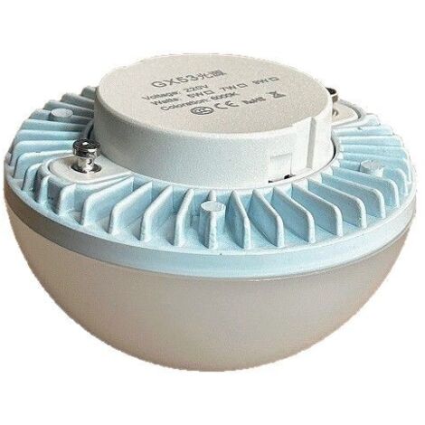 Ampoule LED GX53 Champignon, 6000K Blanc Froid, Boîtier PC, Haute Luminosité pour Lampes Grille & Placard (1/4)