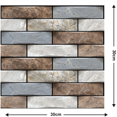 5 Pièces Autocollants muraux 3D autocollants pour chambre à coucher - Papier peint mousse décoratif pour fond de mur (1/2)